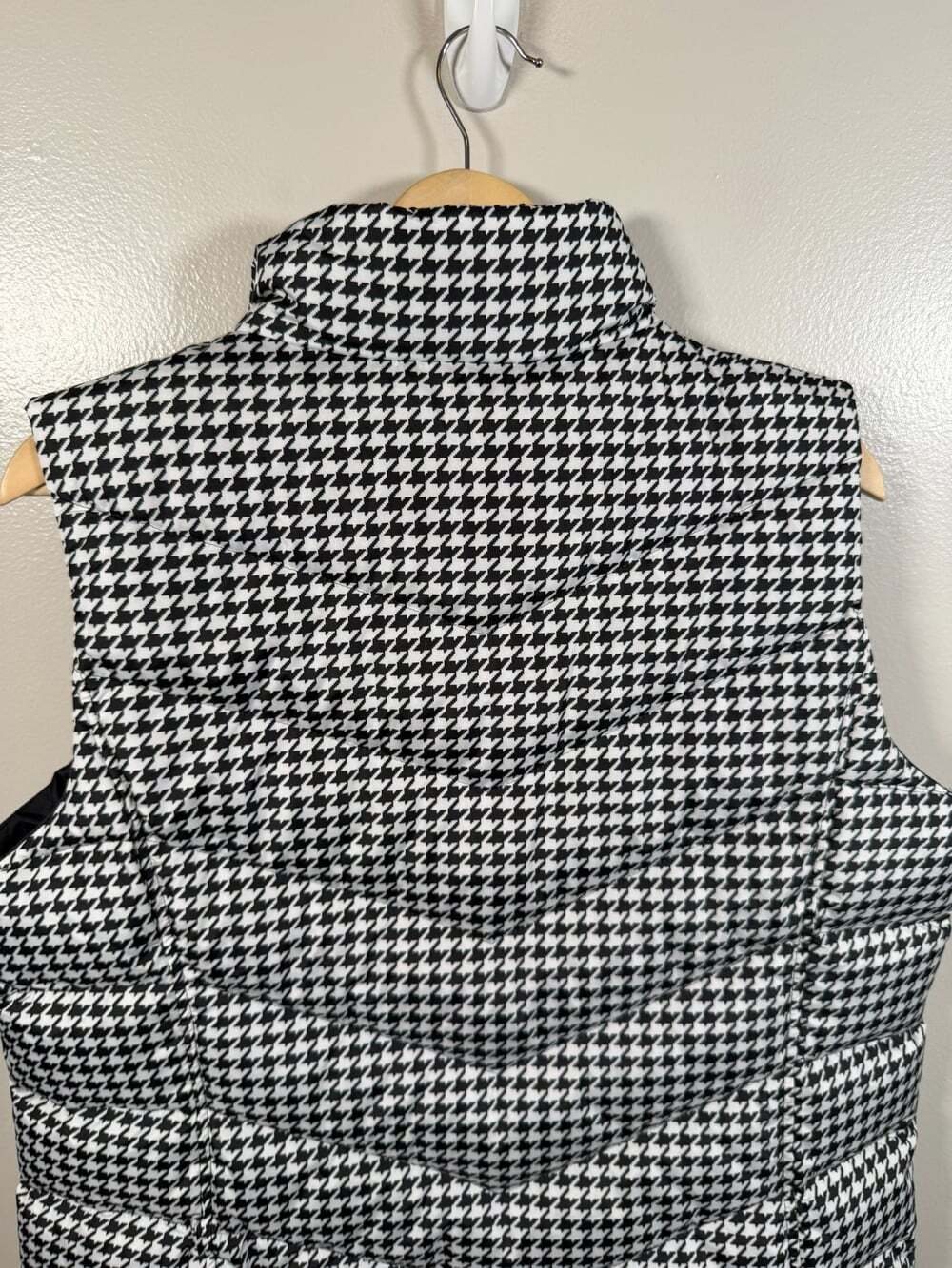 Land's End 600 Fill Down Vest Size XL Houndstooth Outdoor Hiking Fall Winter - Picture 7 of 10